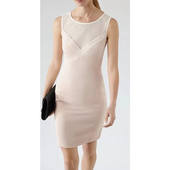 Reiss Lansky Sheath Dress Faint Rose Size 0 NWT - Picture 1 of 6